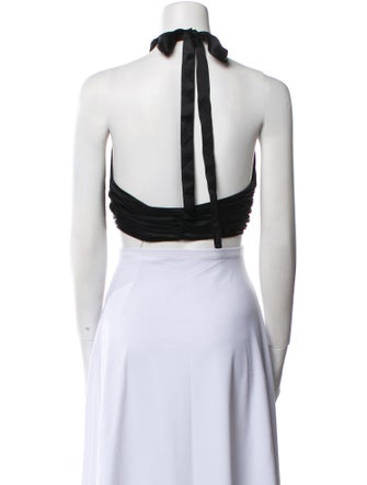 Mirror Palais Halterneck Sleeveless Crop Top