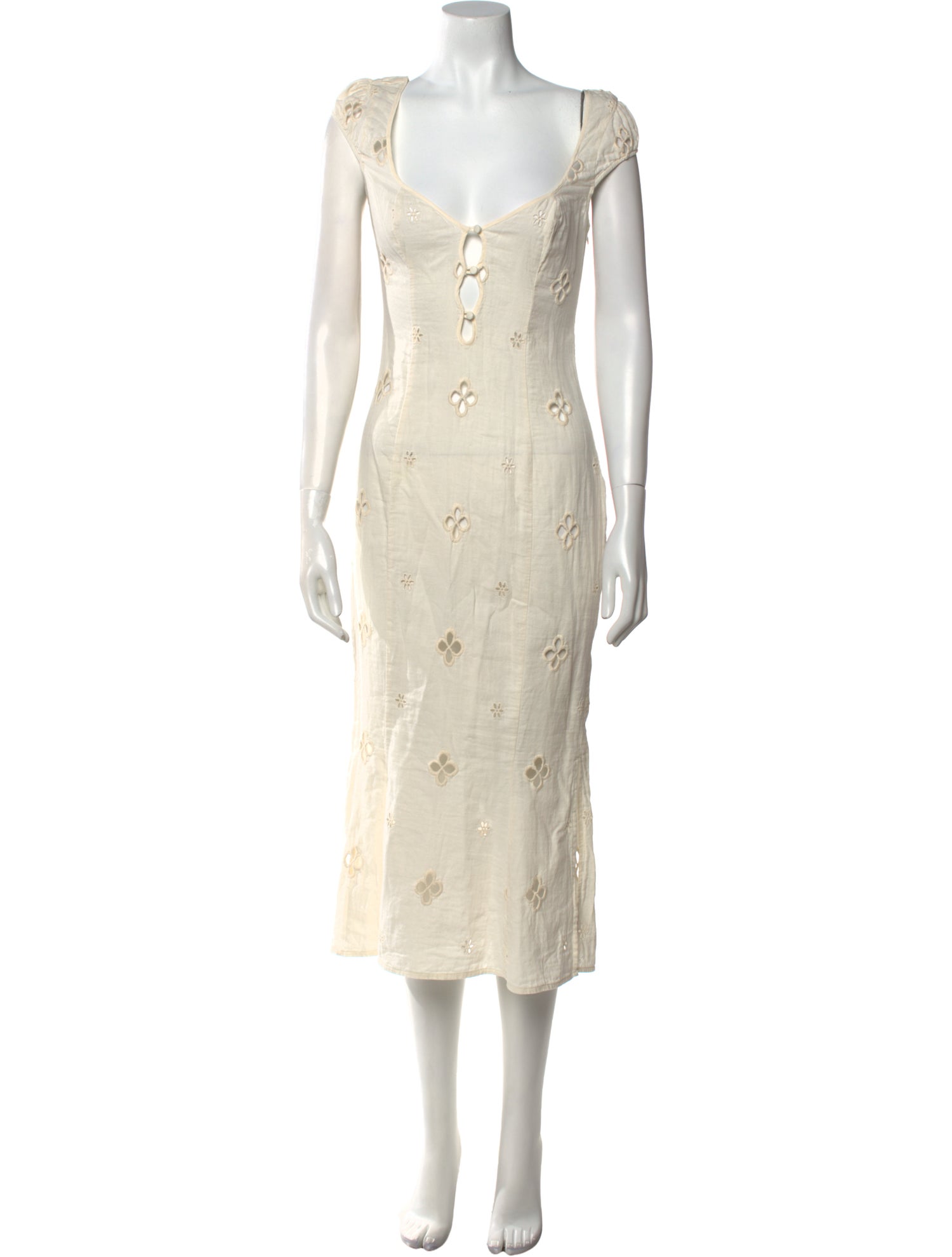 Mirror Palais V-Neck Midi Length Dress