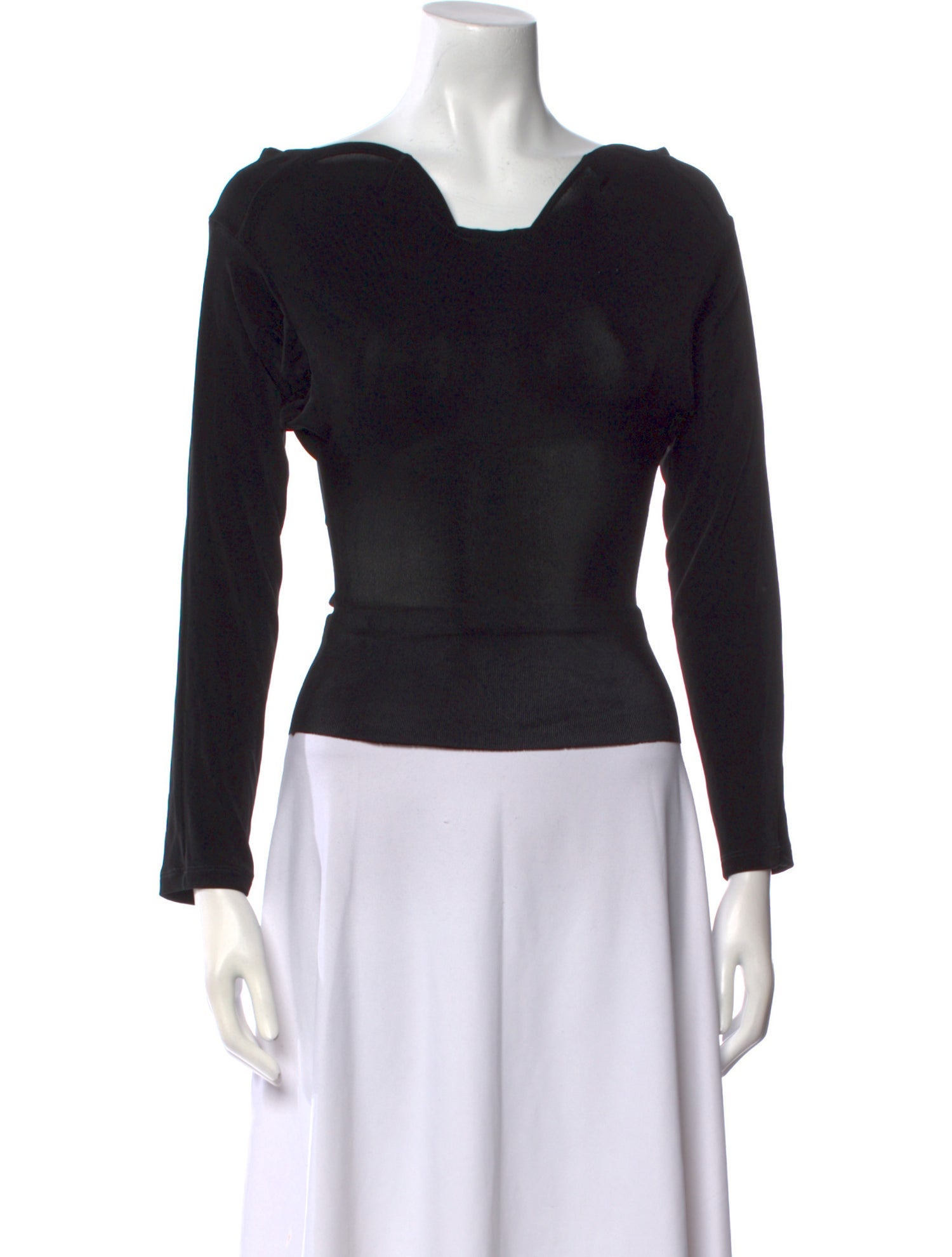 Mirror Palais Square Neckline Long Sleeve Top