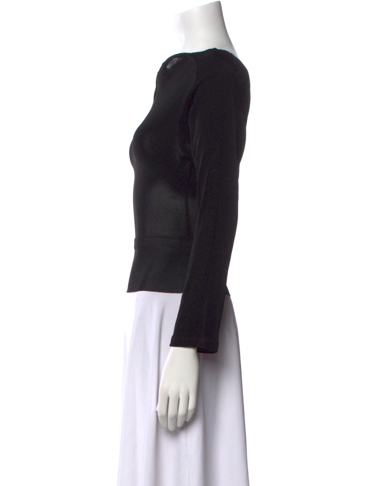 Mirror Palais Square Neckline Long Sleeve Top