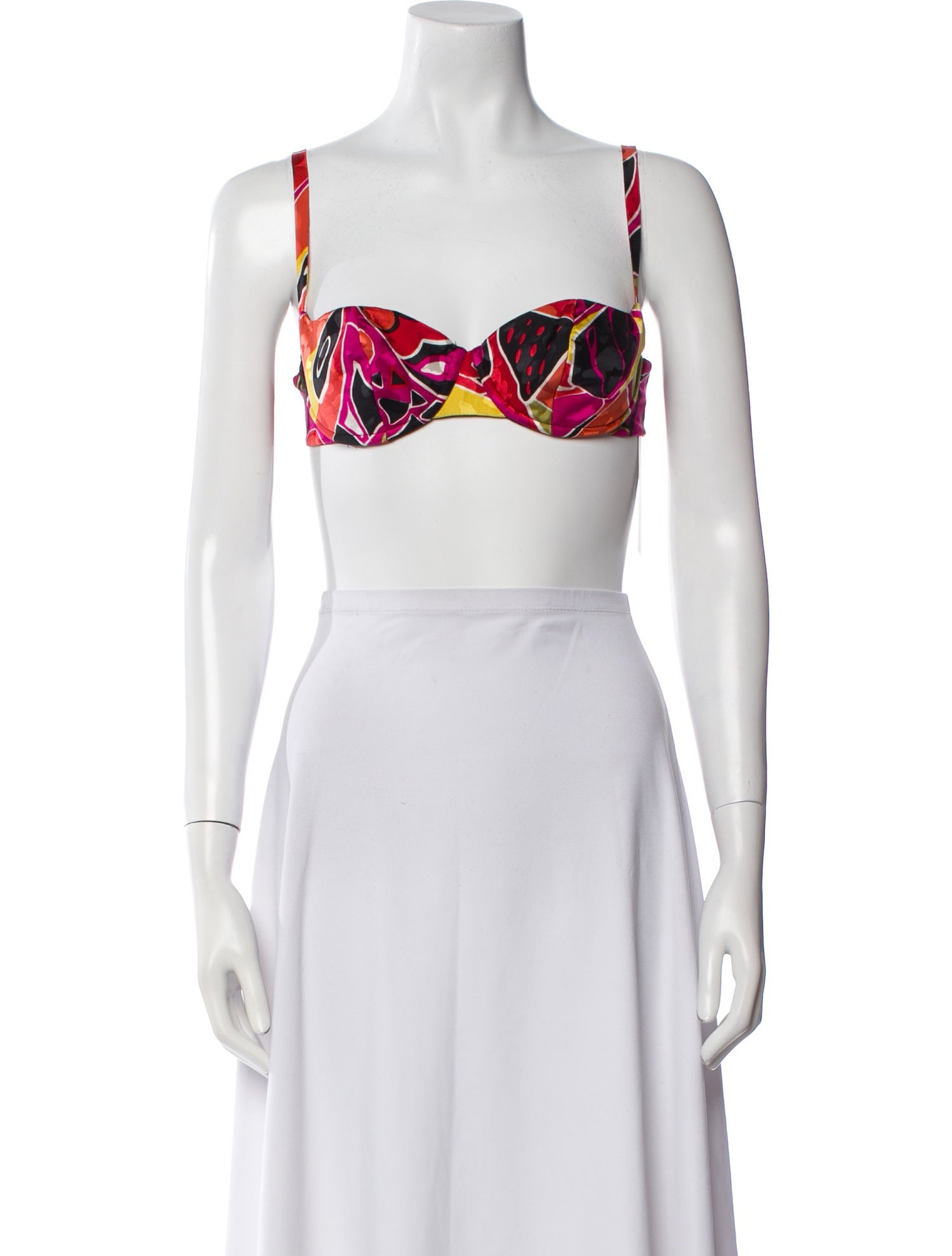 Mirror Palais Printed Square Neckline Crop Top