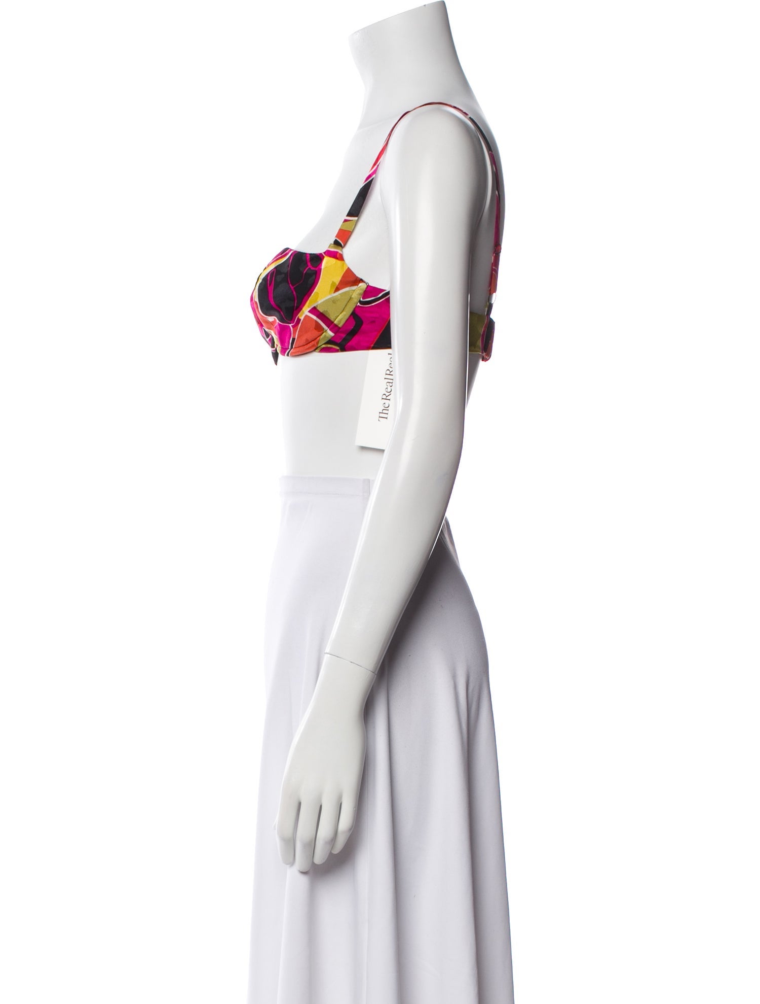 Mirror Palais Printed Square Neckline Crop Top