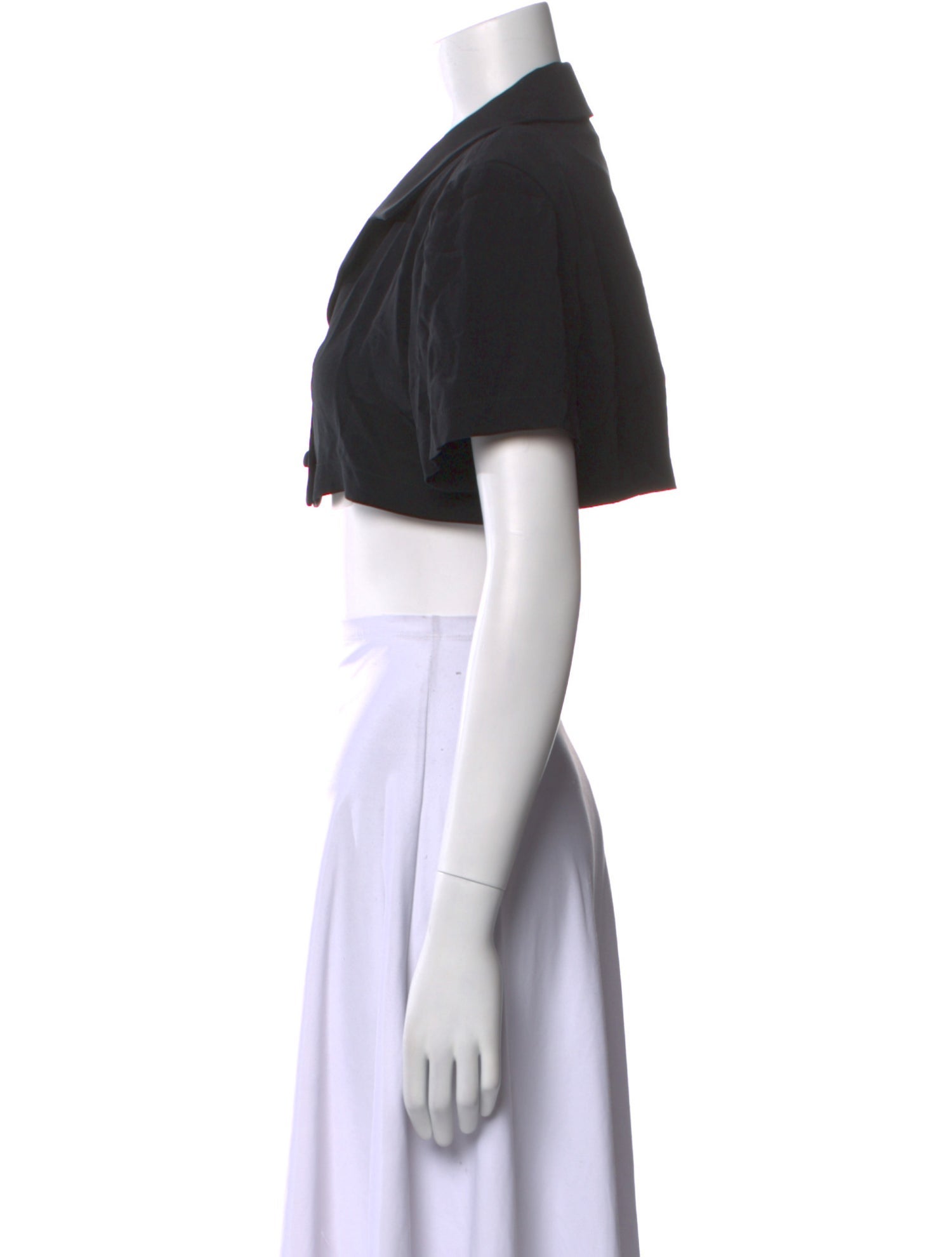 Mirror Palais Silk Short Sleeve Crop Top