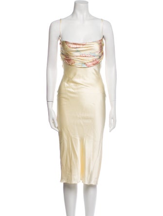 Mirror Palais Silk Midi Length Dress