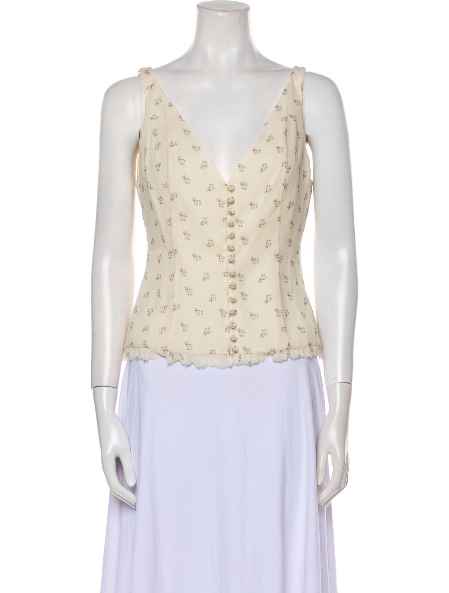 Mirror Palais Silk Printed Crop Top w/ Tags