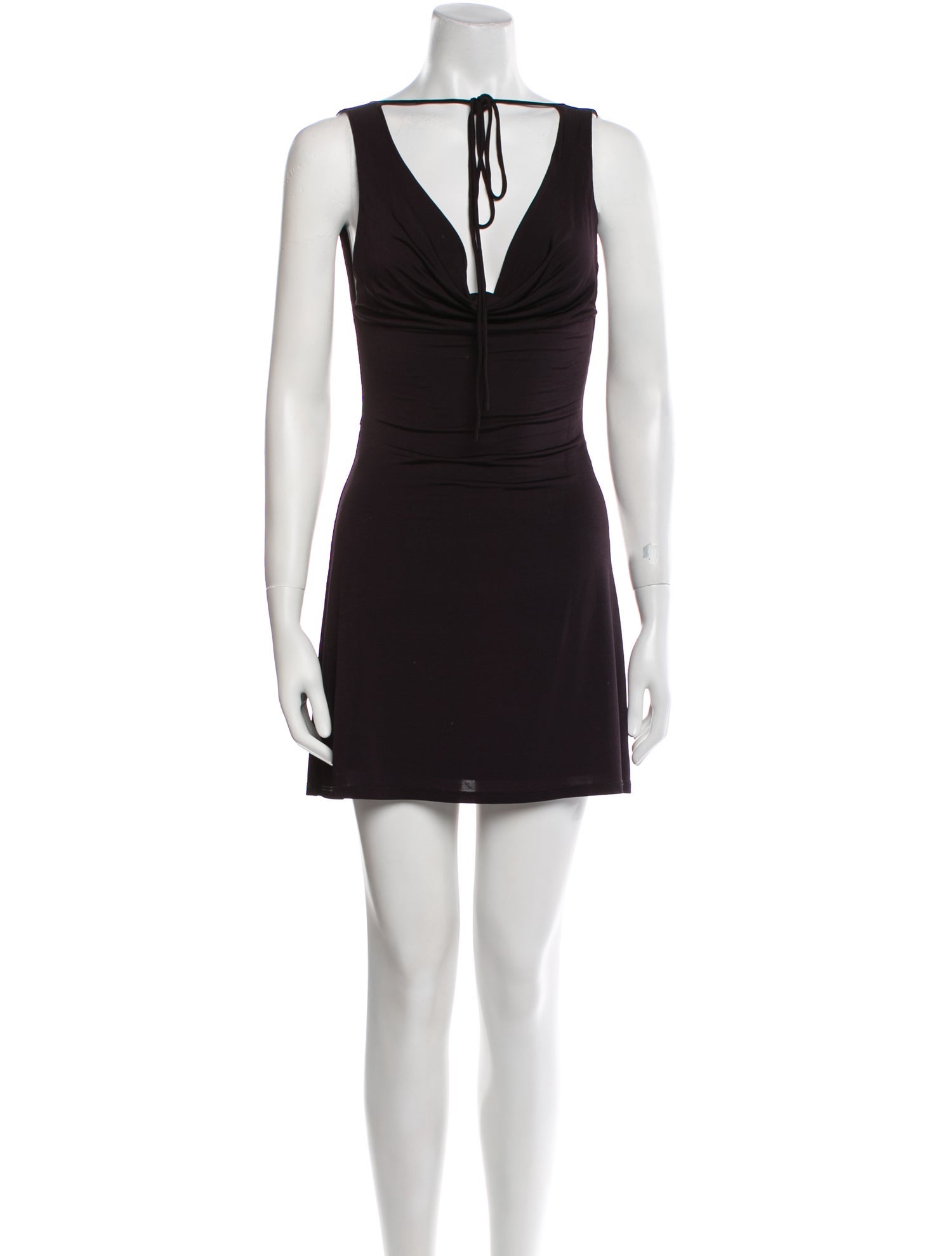 Mirror Palais Tie Neck Mini Dress