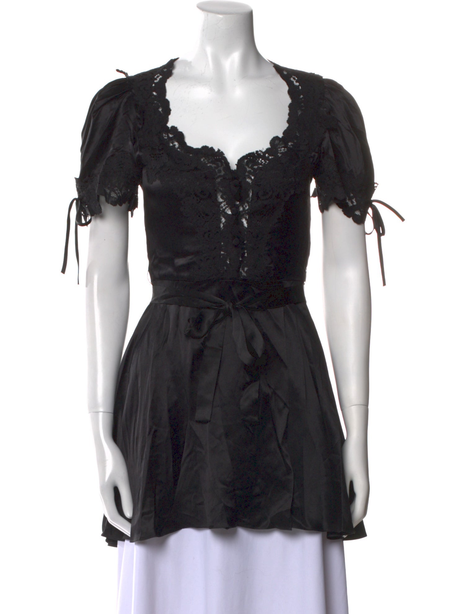 Mirror Palais Silk Square Neckline Blouse