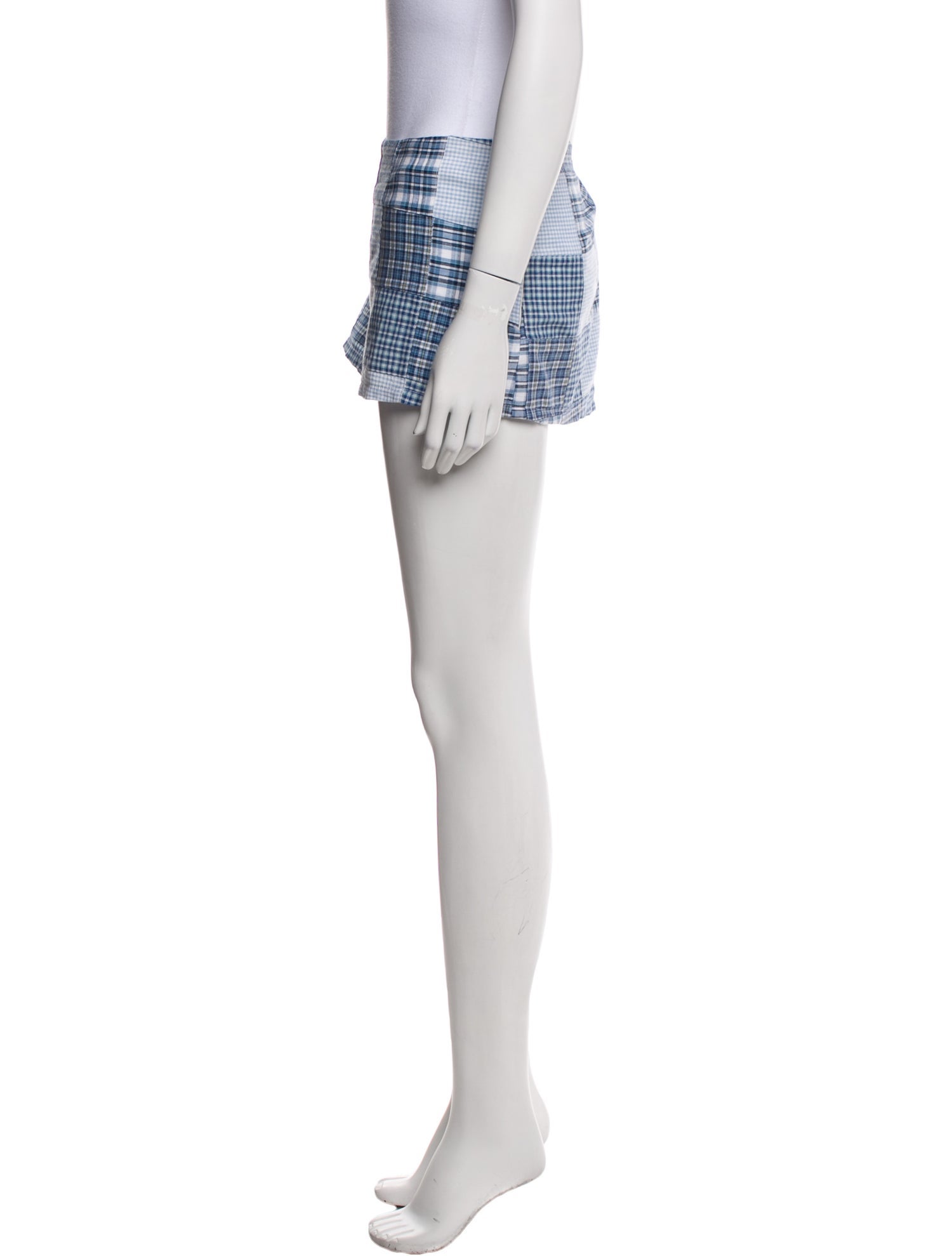 Mirror Palais Plaid Print Mini Skirt