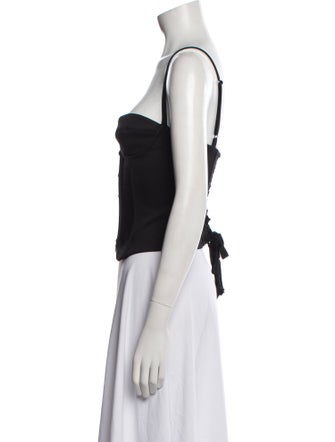 Mirror Palais Square Neckline Sleeveless Crop Top