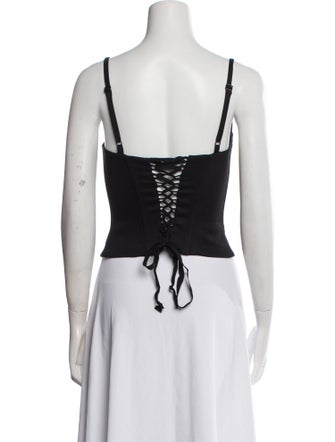 Mirror Palais Square Neckline Sleeveless Crop Top