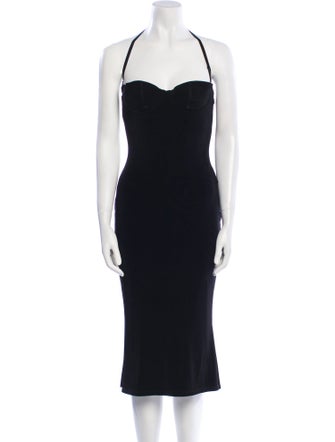 Mirror Palais Halterneck Knee-Length Dress
