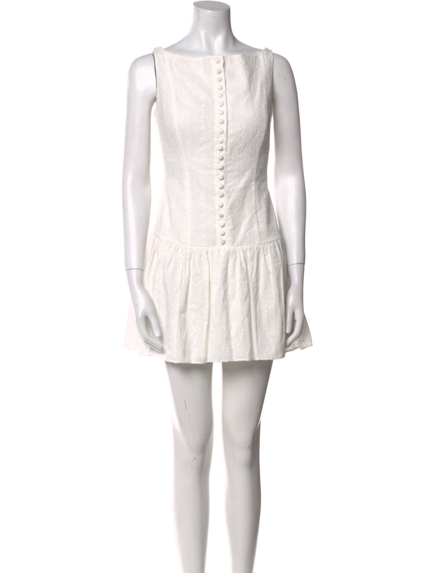 Mirror Palais Bateau Neckline Mini Dress w/ Tags