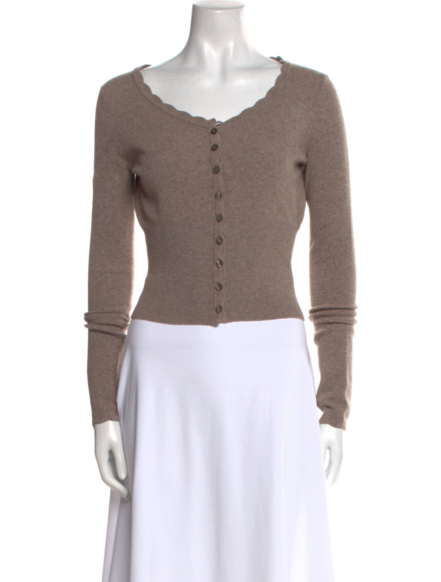 Mirror Palais Scoop Neck Long Sleeve Crop Top w/ Tags