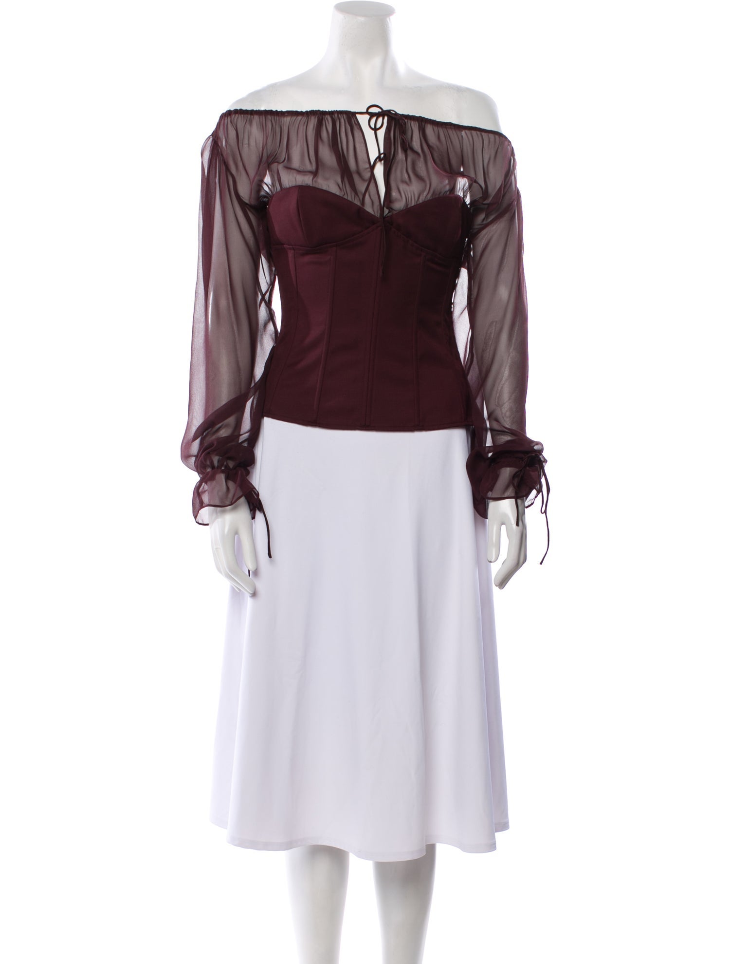 Mirror Palais Wool Off-The-Shoulder Blouse