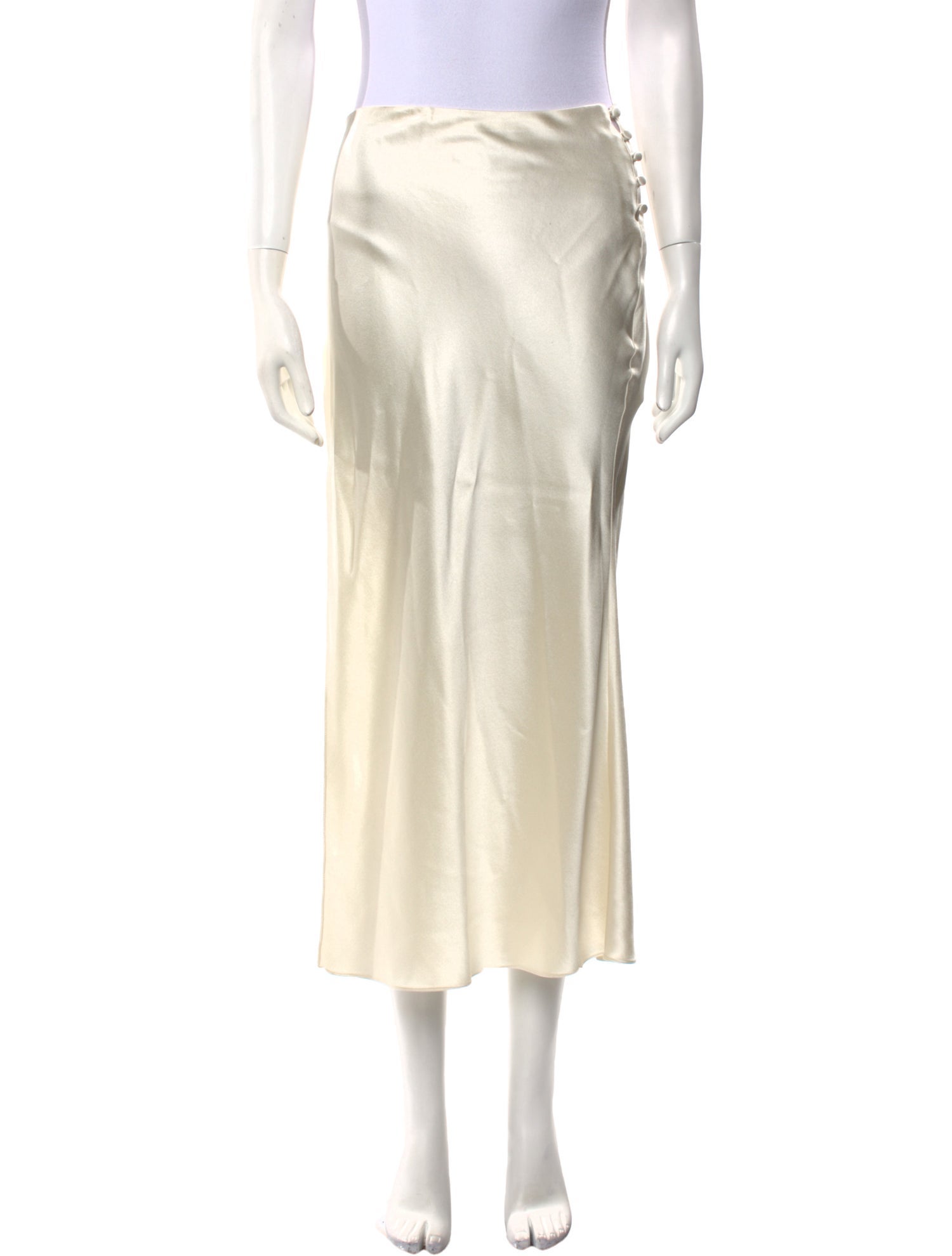 Mirror Palais Silk Midi Length Skirt