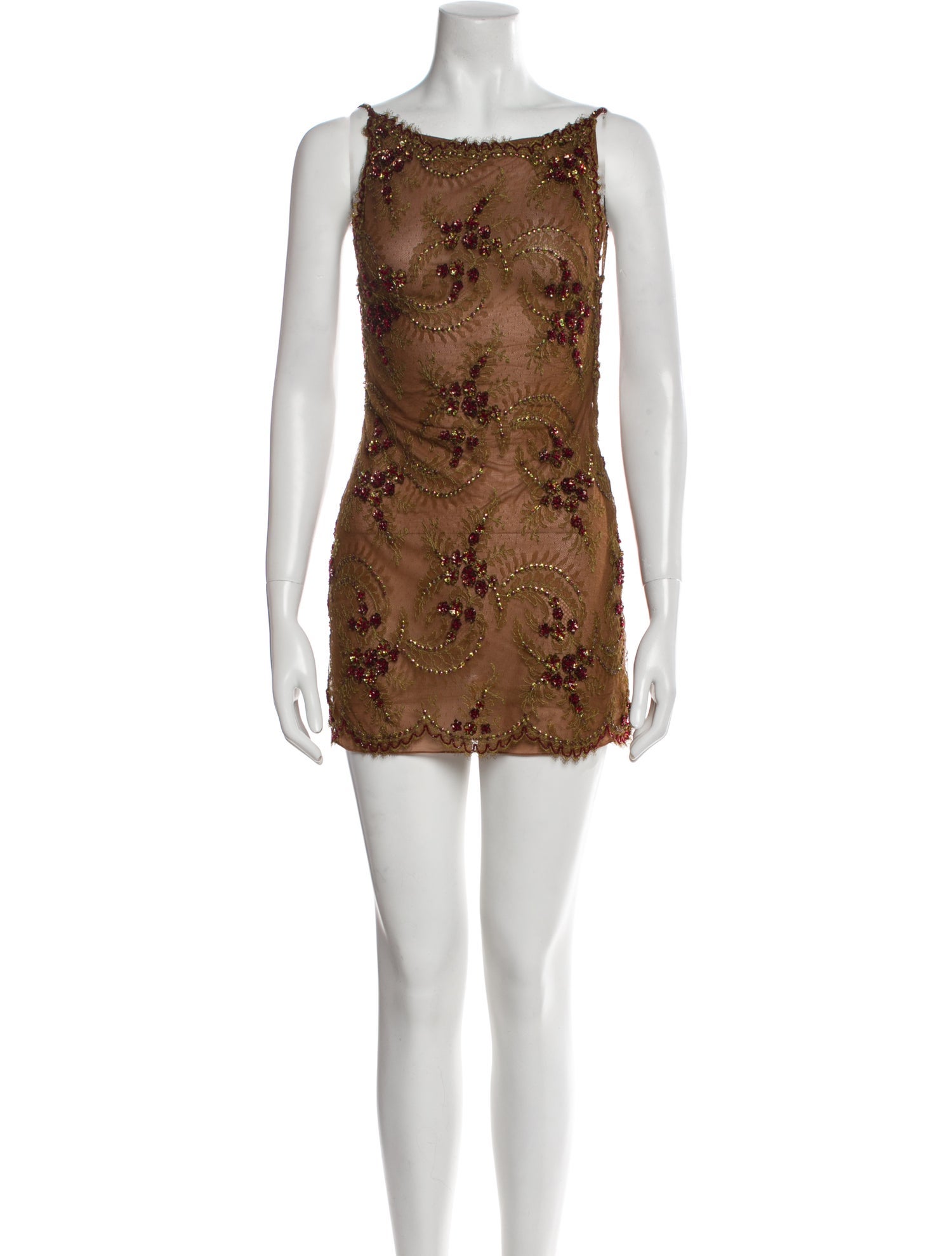 Mirror Palais Lace Pattern Mini Dress