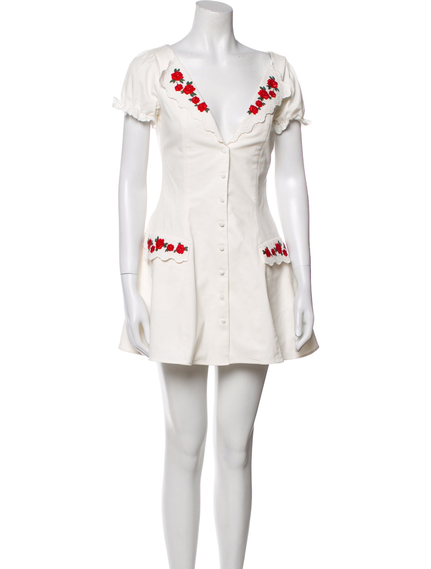 Mirror Palais V-Neck Mini Dress