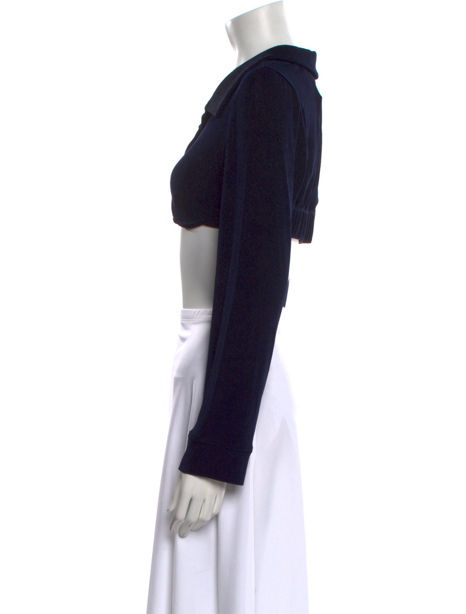 Mirror Palais V-Neck Long Sleeve Crop Top