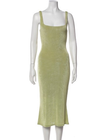 Mirror Palais Square Neckline Midi Length Dress