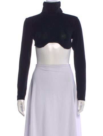 Mirror Palais Turtleneck Long Sleeve Crop Top