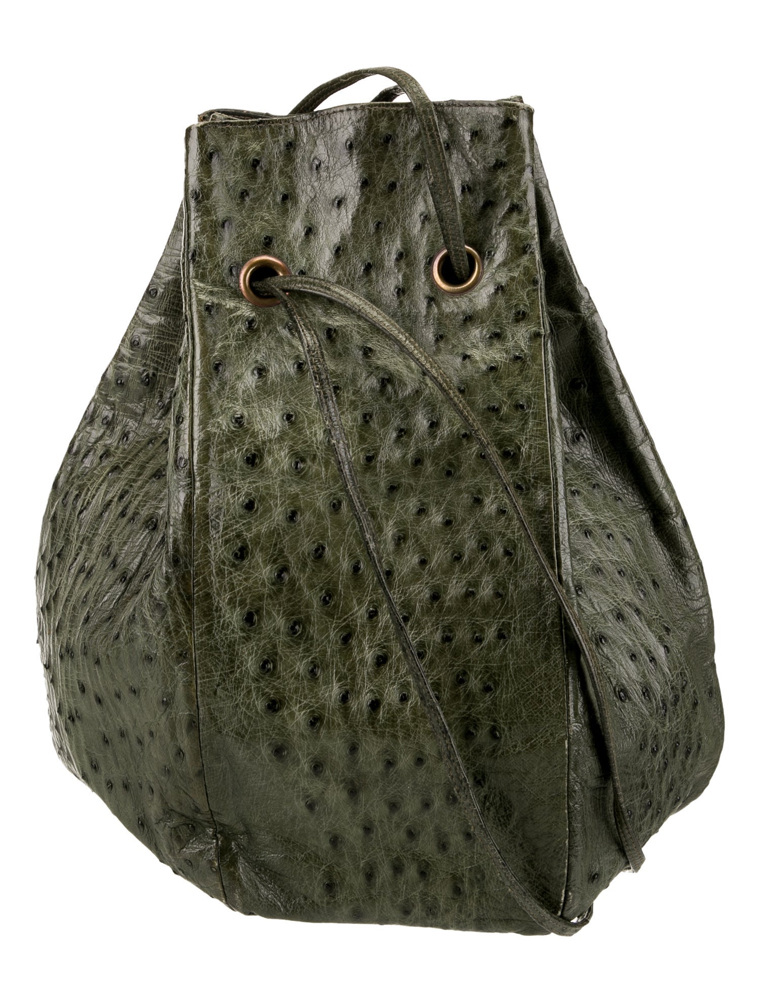 Morabito Paris Ostrich Bucket Bag