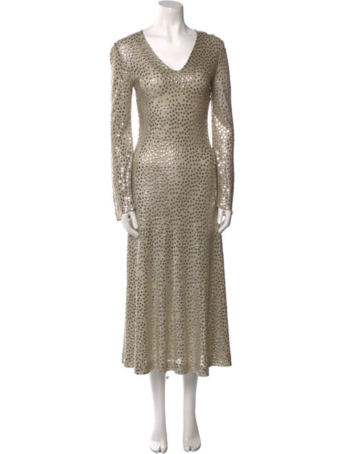 MOLLIE PARNIS STUDIO V-Neck Midi Length Dress