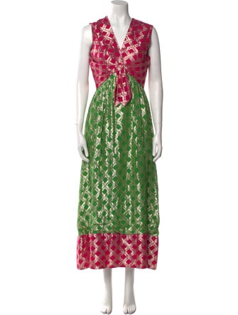 MOLLIE PARNIS STUDIO Printed Long Dress