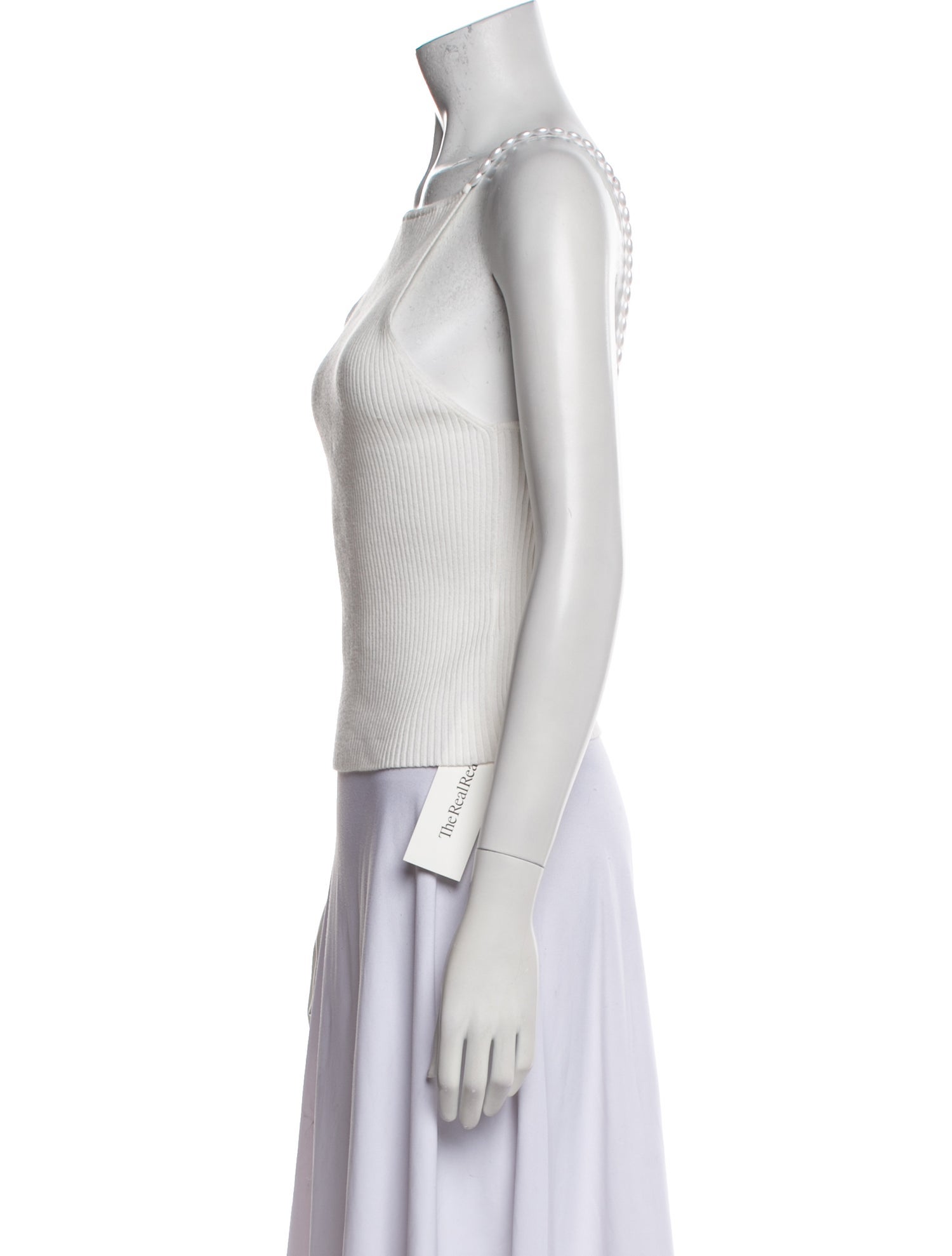 Musier Paris Square Neckline Sleeveless Crop Top