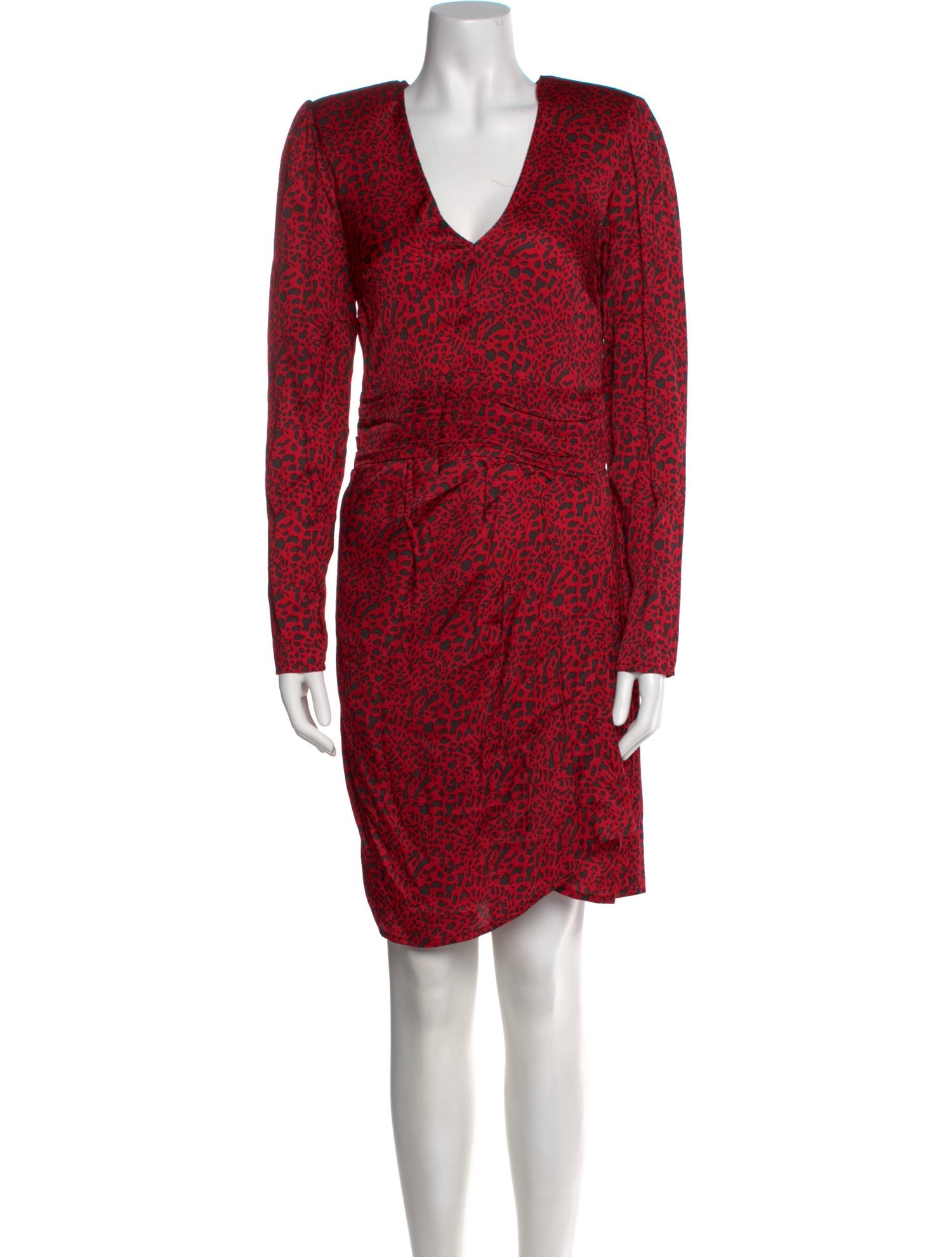 Musier Paris Animal Print Knee-Length Dress