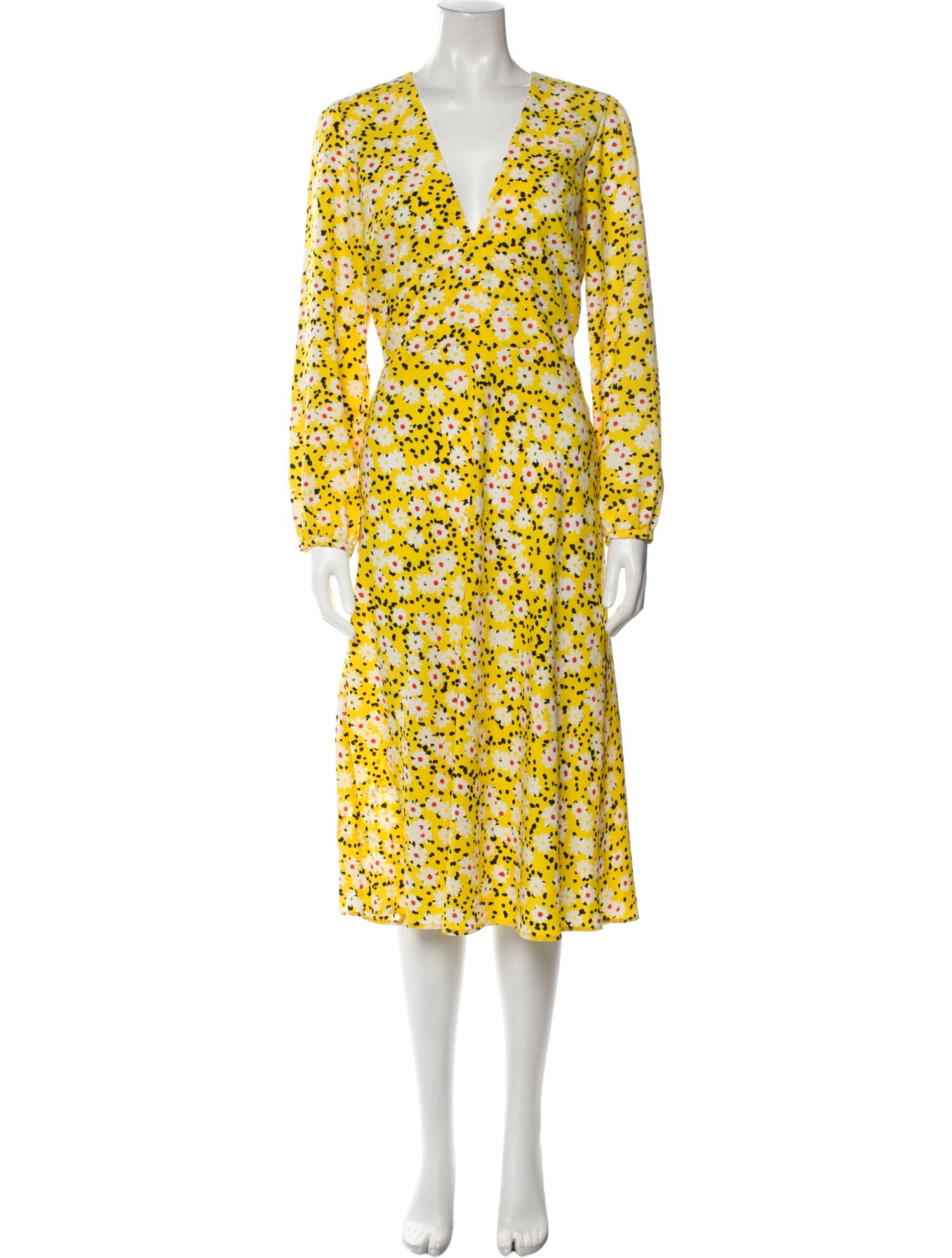 Musier Paris Floral Print Midi Length Dress