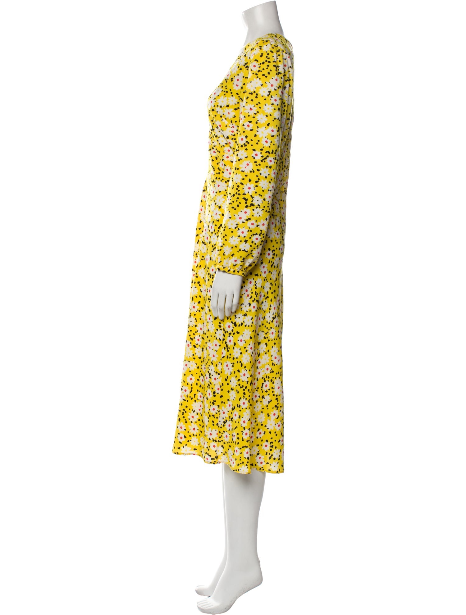 Musier Paris Floral Print Midi Length Dress