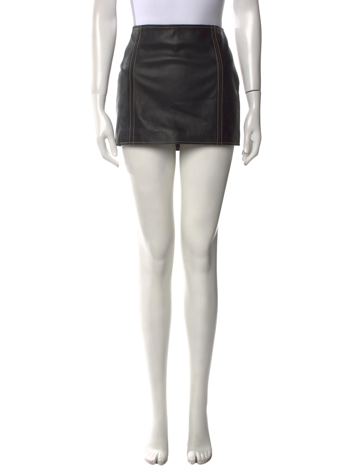 Musier Paris Leather Mini Skirt