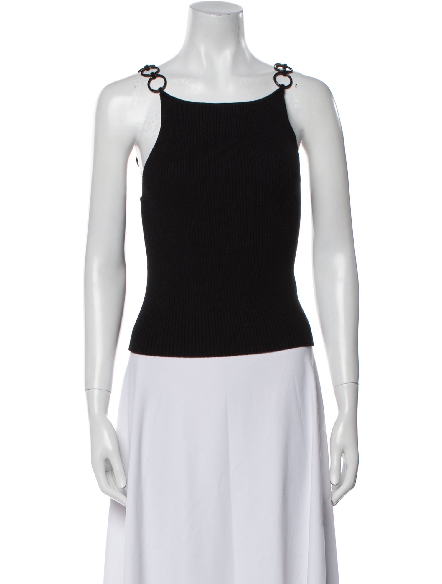 Musier Paris Square Neckline Sleeveless Top