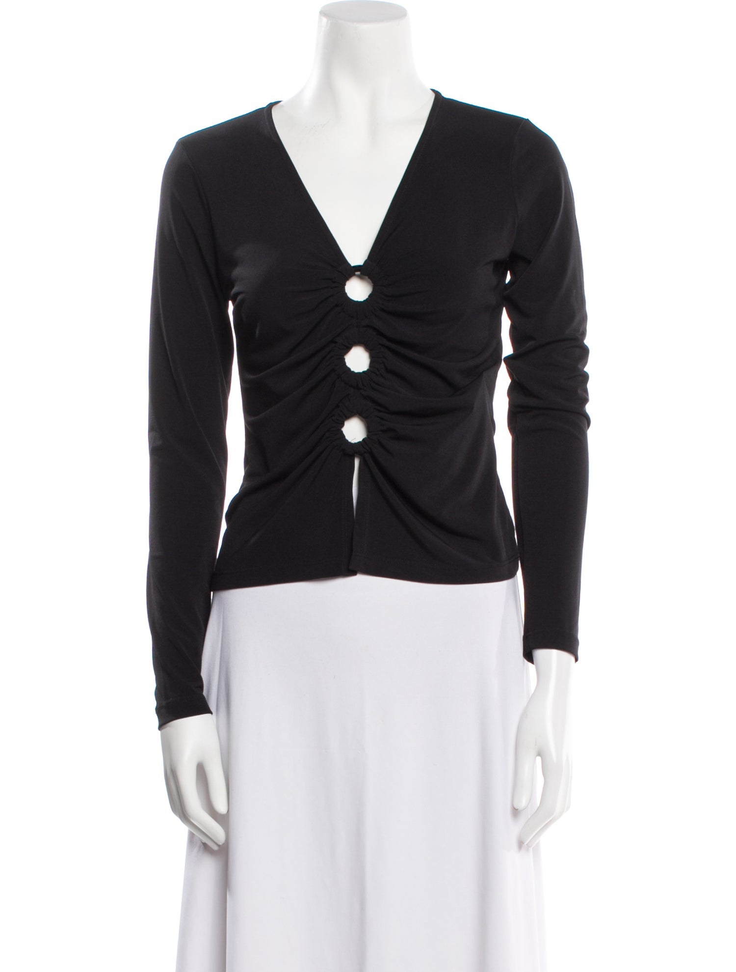 Musier Paris V-Neck Long Sleeve Bodysuit w/ Tags