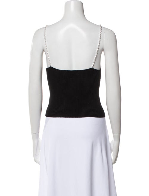 Musier Paris Square Neckline Sleeveless Crop Top