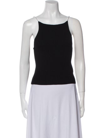 Musier Paris Square Neckline Sleeveless Top