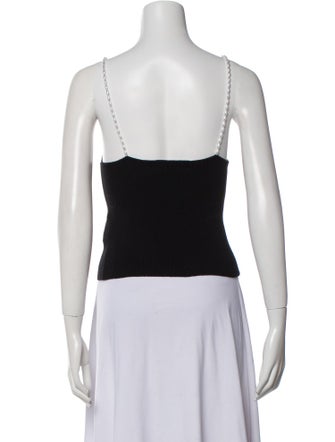 Musier Paris Square Neckline Sleeveless Top