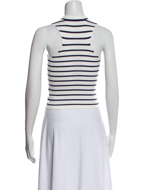 Musier Paris Striped Crew Neck Crop Top