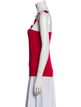 Musier Paris Square Neckline Sleeveless Top