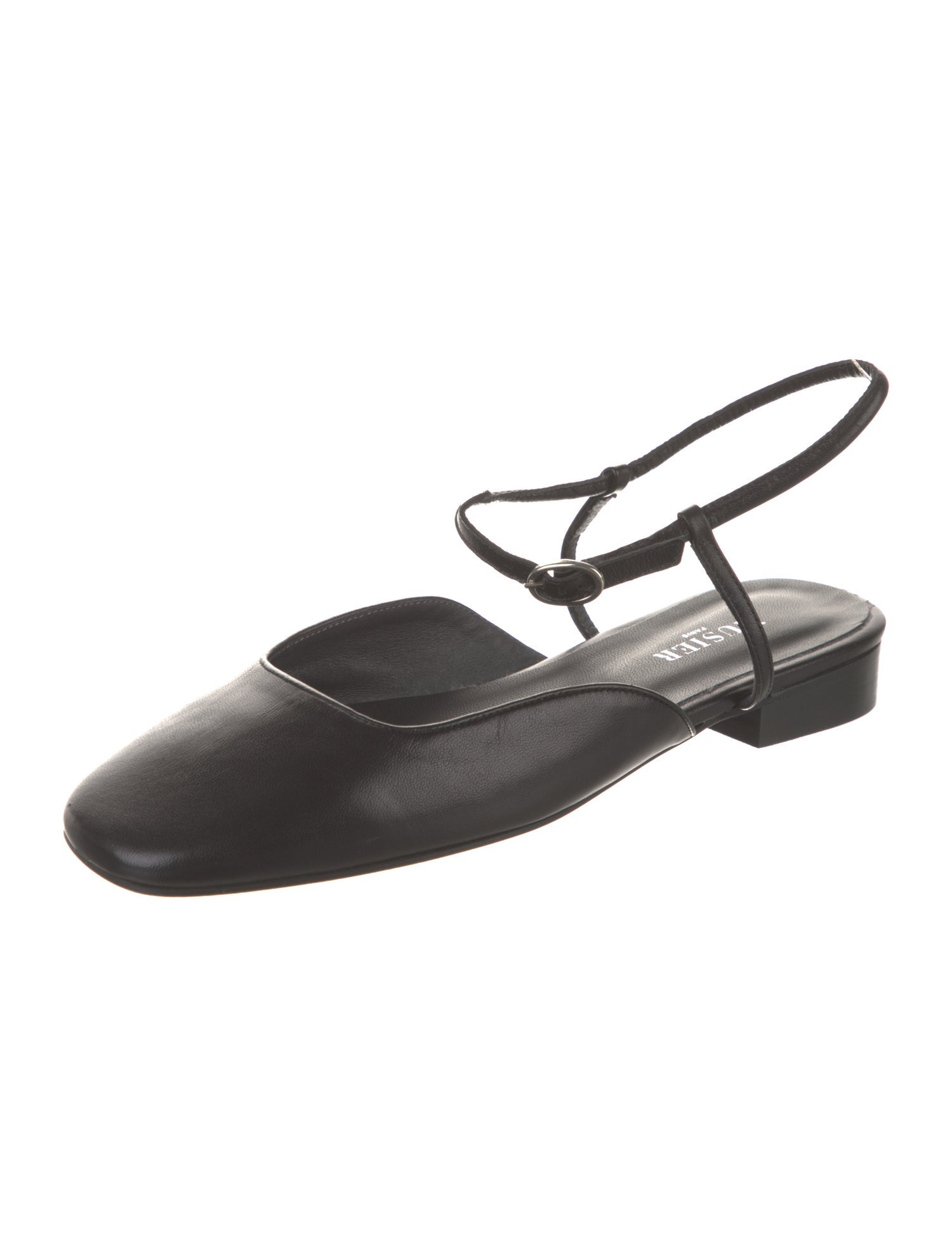Musier Paris Leather Slingback Flats