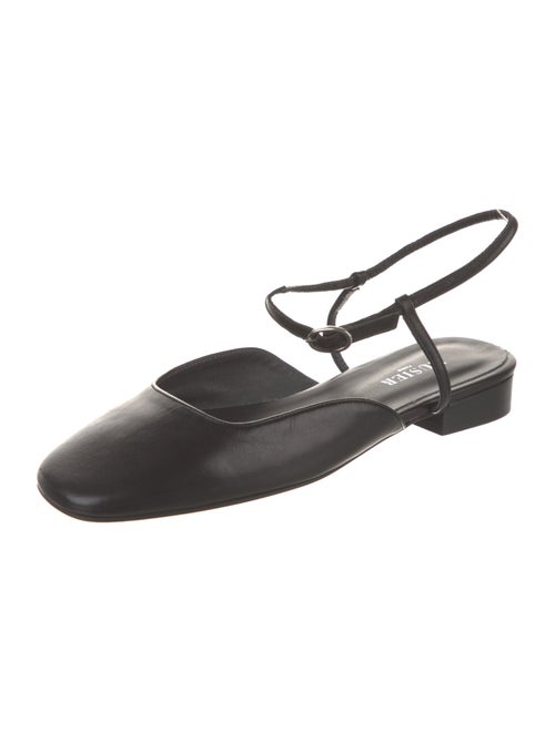 Musier Paris Leather Slingback Flats