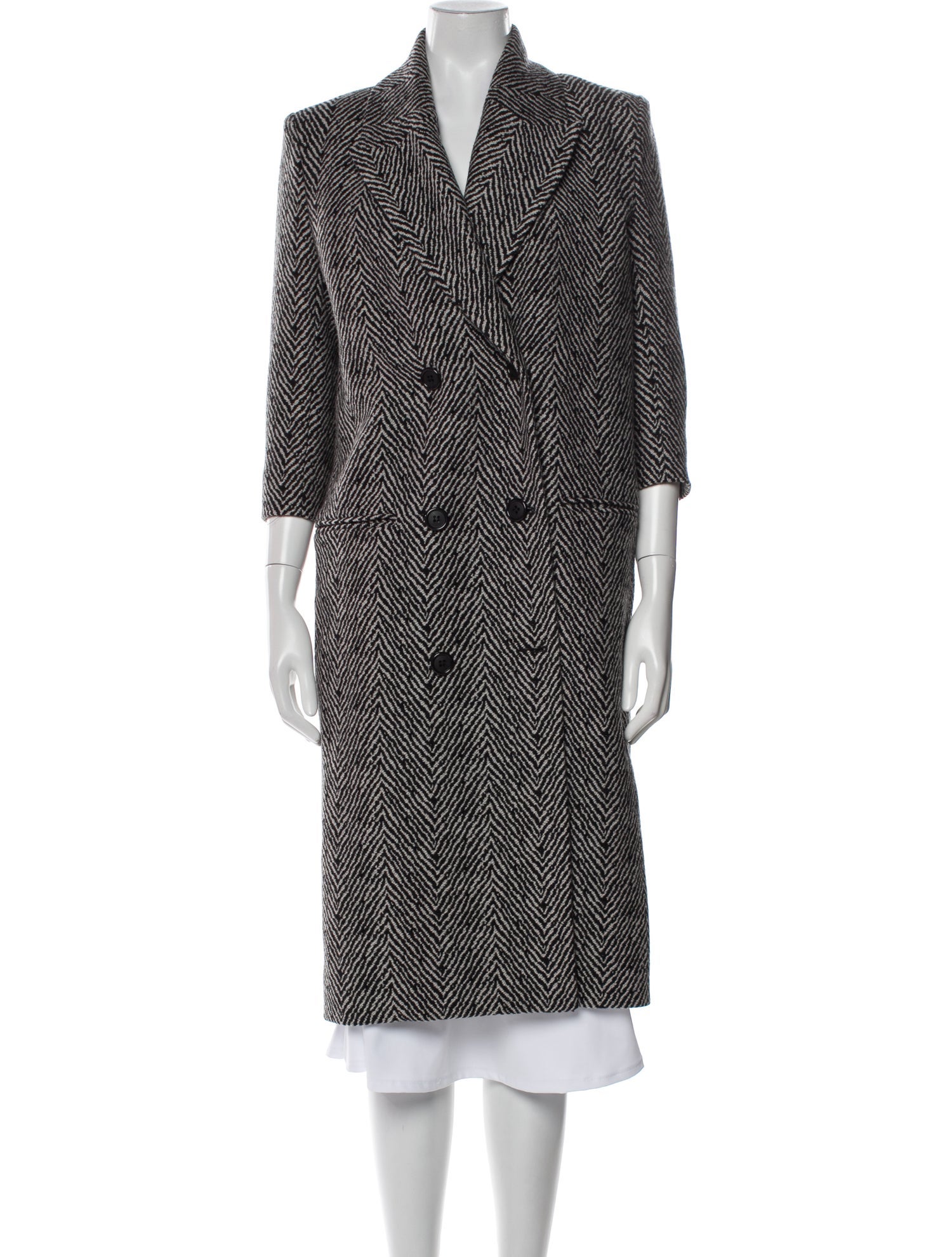 Musier Paris Wool Tweed Pattern Coat