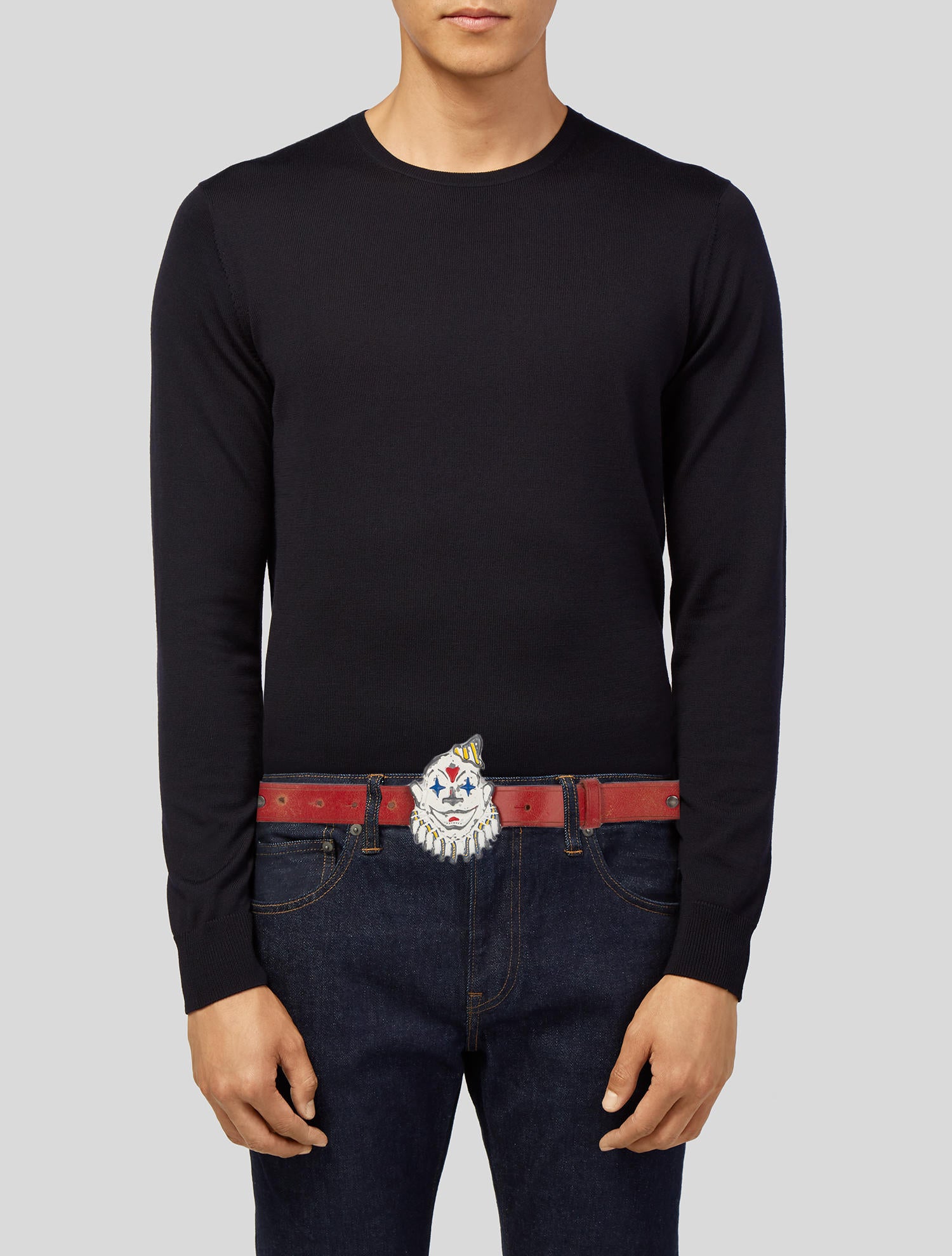 新品未使用【McQ Alexander McQ ueen】ワイドベルト McQ Alexander McQueen Clown Leather Belt - Red Belts, Accessories