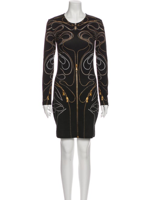 McQ Alexander McQueen Crew Neck Mini Dress Black