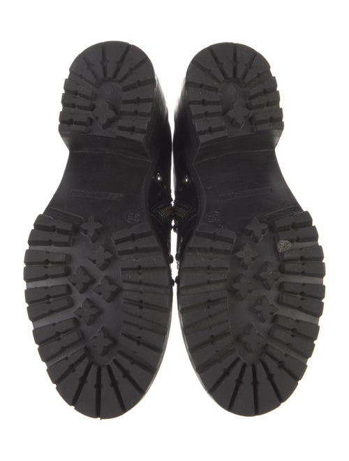 McQ Alexander McQueen Leather Studded Accents Combat Boots