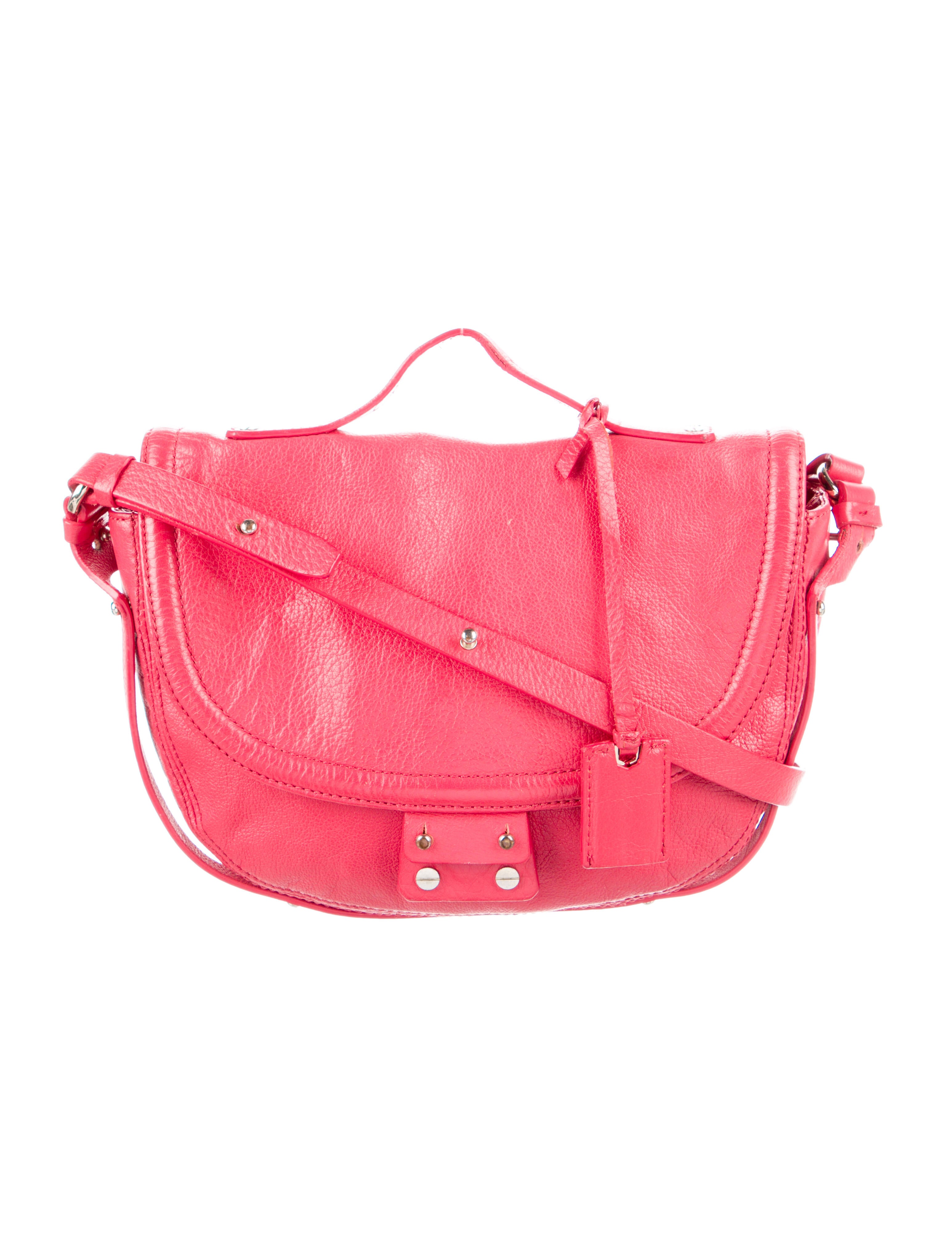 McQ Alexander McQueen Leather Crossbody Bag Red Crossbody Bags