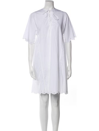 McQ Alexander McQueen Tie Neck Mini Dress