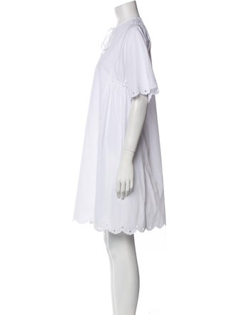 McQ Alexander McQueen Tie Neck Mini Dress