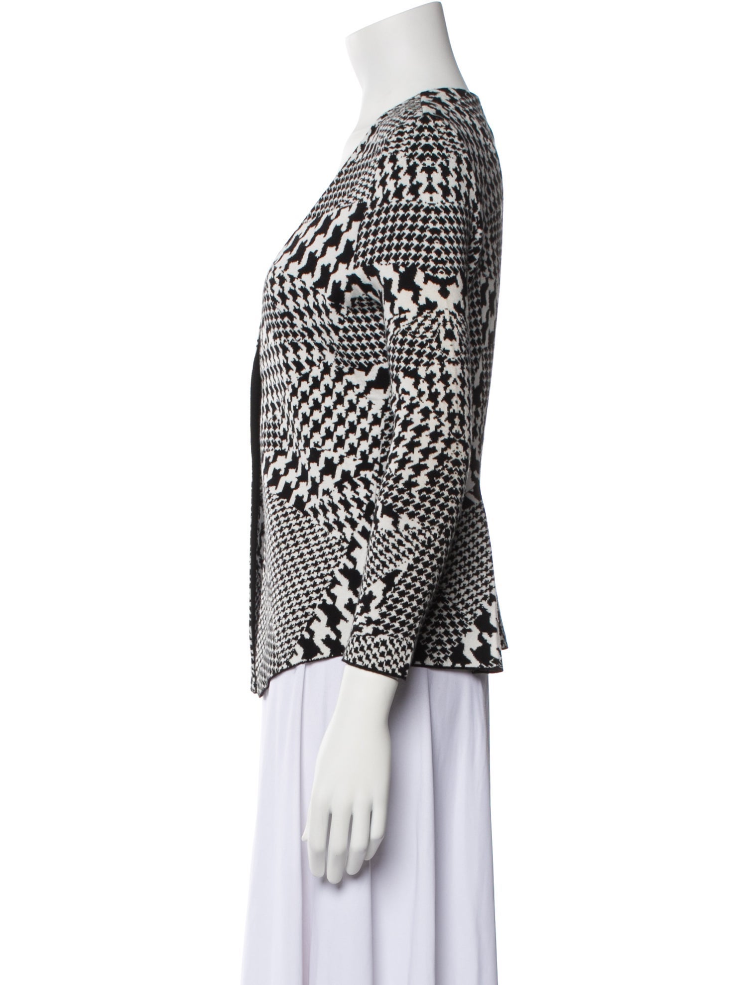 McQ Alexander McQueen Printed Plunge Neckline Sweater