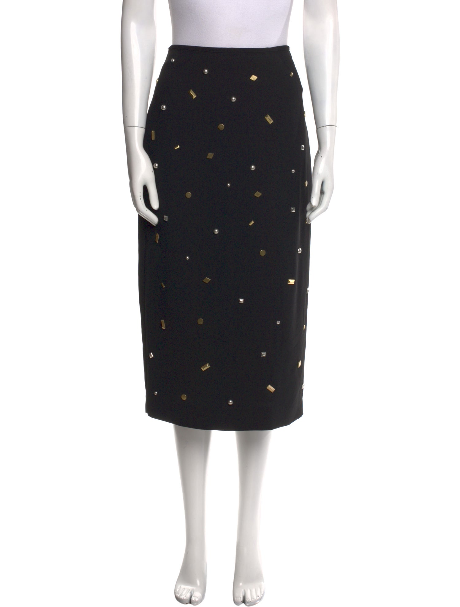 McQ Alexander McQueen Studded Accents Midi Length Skirt